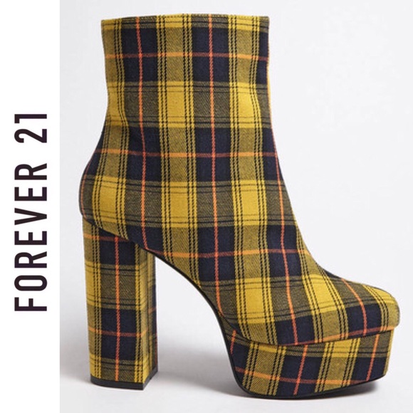 plaid platform shoes